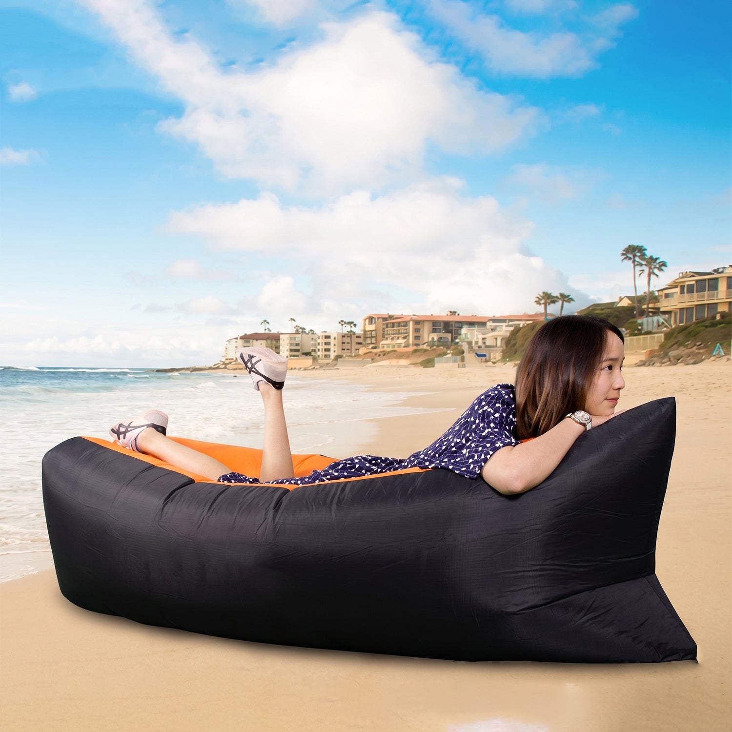 Inflatable Air Lounger Sofa For Pool Beach Camping (1 Pc)