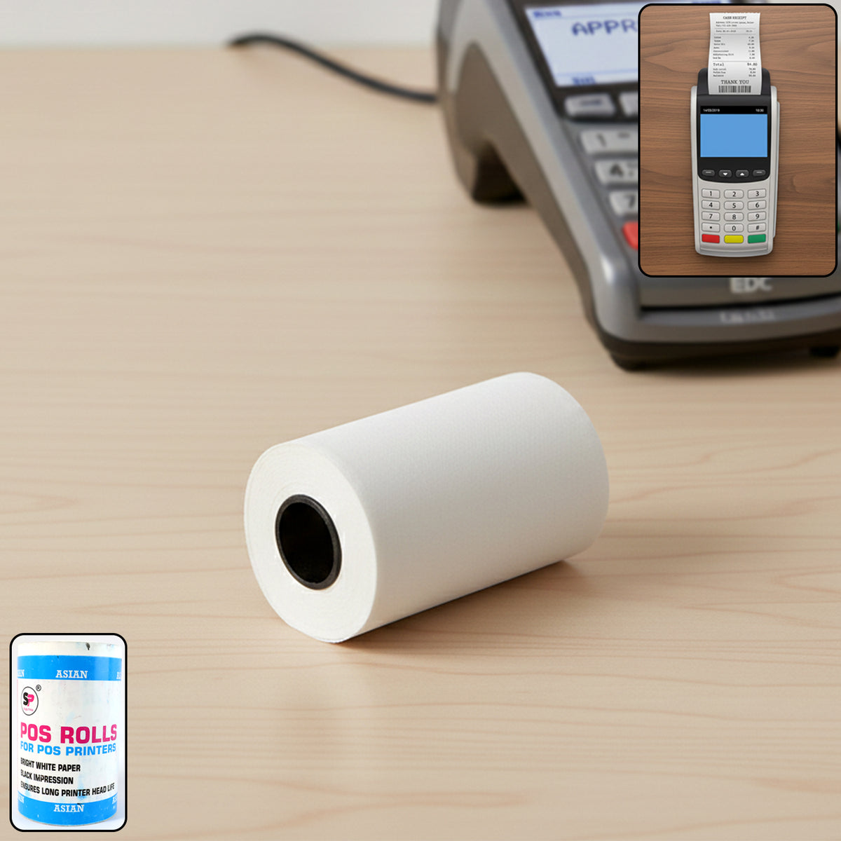 Thermal Label Roll For Barcode Printing (57 X 34 Cm)