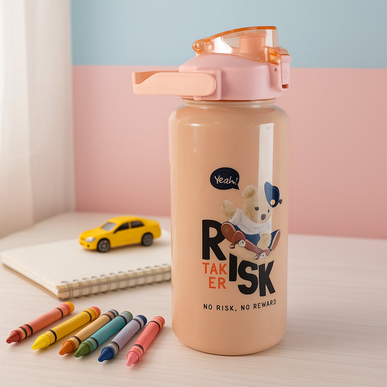 Cartoon Printed Water Bottle - (3 Pc Set)