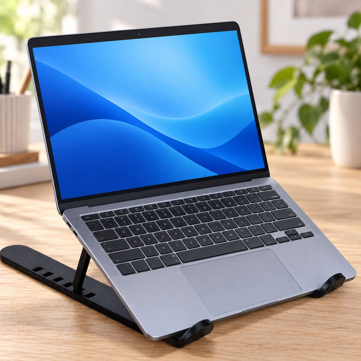 Portable Foldable Laptop Stand With Adjustable Height And Angle For Work (1 Pc)