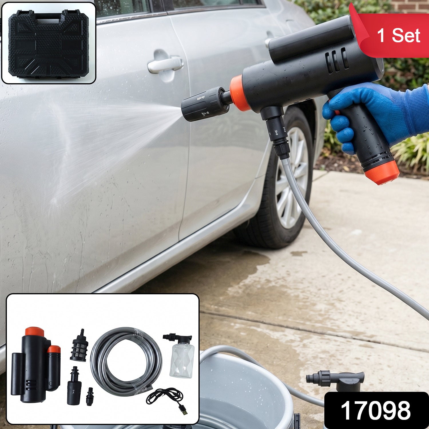 Portable High Pressure Cordless Car Washer Effortless Cleaning