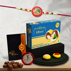 Rakhi (K1_518_bs32) Chocolate Butter Scotch 32gm Rakhi Combo With Card And Chocolate Chocolates Gift Rakhi Chocolate For Brother Rakhi With Gift Set Of 1 Rakhi