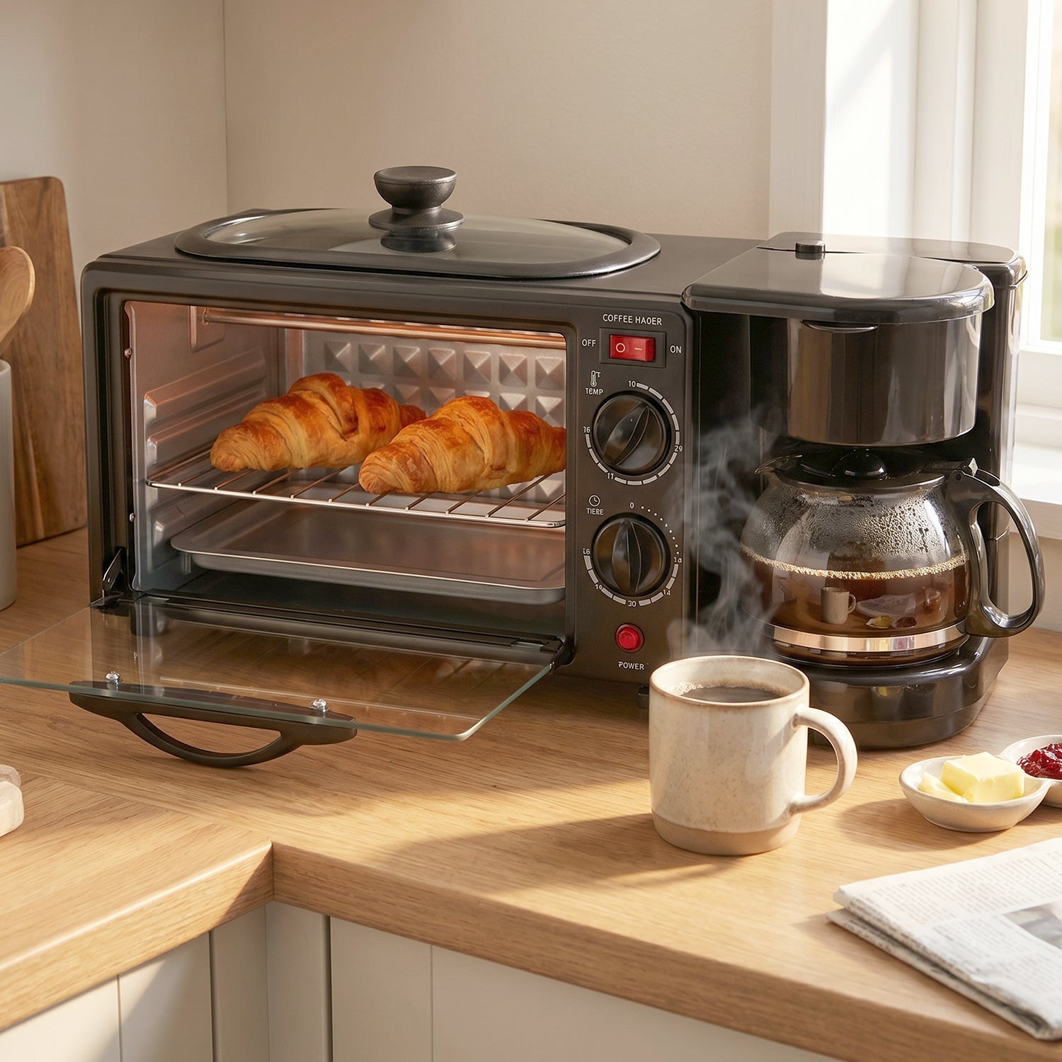 Suta 3 In 1 Breakfast Maker Compact Kitchen Multi-functional Appliance