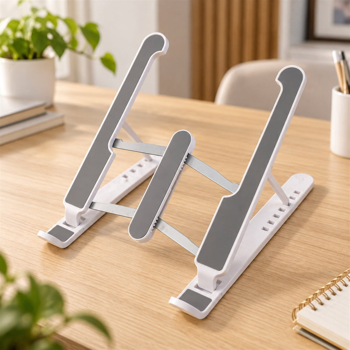 Portable Foldable Laptop Stand With Adjustable Height And Angle For Work (1 Pc)