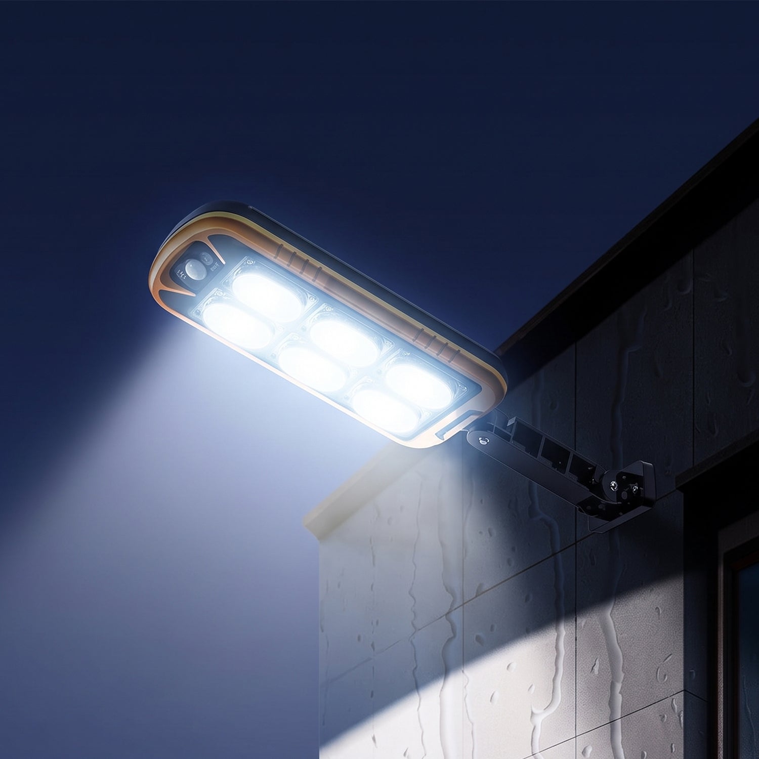 Solar Led Motion Sensor Wall Light With Remote Waterproof Outdoor (1 Set)