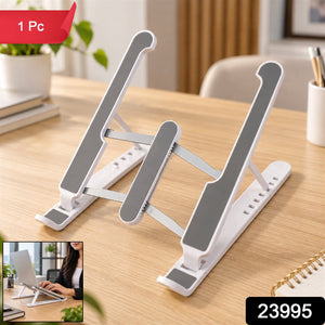 Portable Foldable Laptop Stand With Adjustable Height And Angle For Work (1 Pc)