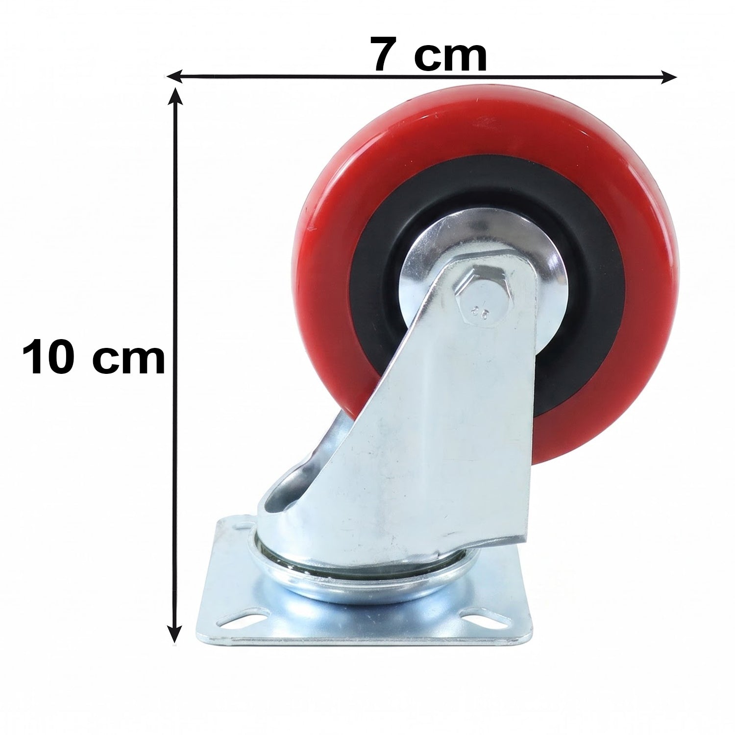 Heavy Duty Swivel Caster Wheel With Plate Mount For Trolley Furniture (1 Pc)