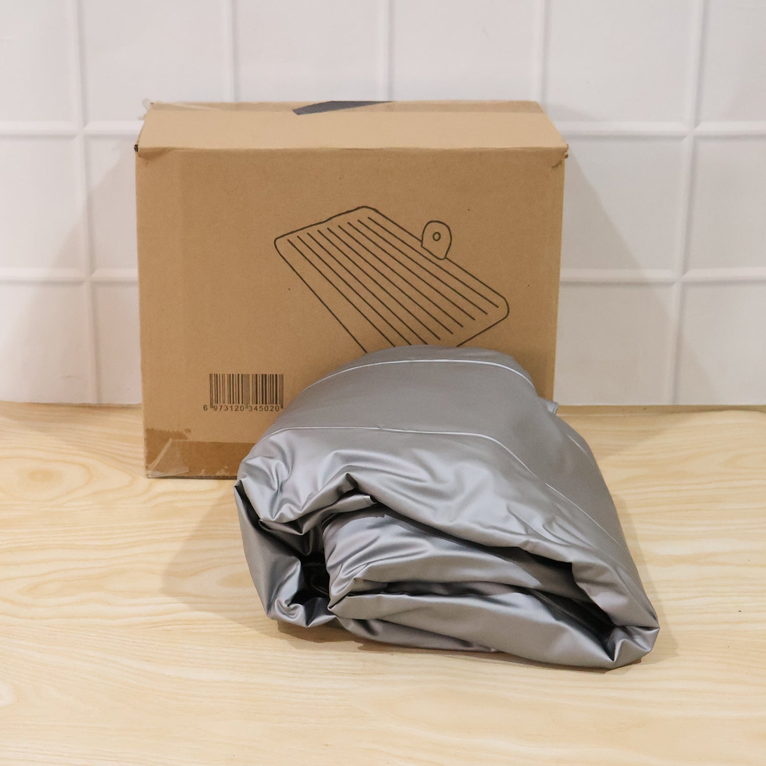 Portable Car Air Mattress Bed Set With Pump Pillows Inflatable (Grey)
