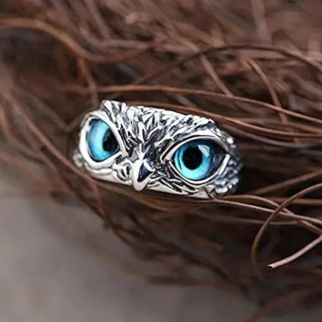 Unisex Owl Eye Adjustable Statement Ring – Pack of 1