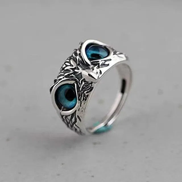 Unisex Owl Eye Adjustable Statement Ring – Pack of 1