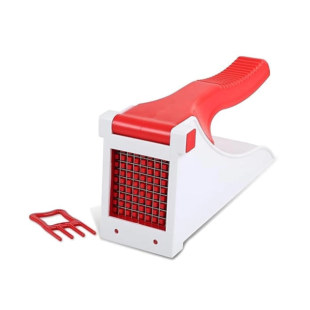 Heavy-Duty Vegetable Manual Chopper & French Fry Cutter | Premium Finger Chips Maker with Container