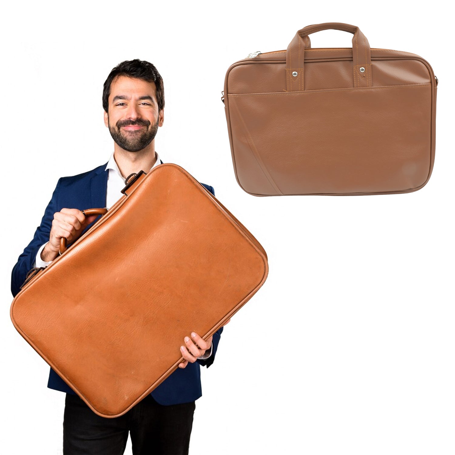 12573 Multipurpose Bag Shoulder Side Bag Office Laptop Faux Leather Executive Formal Laptop Macbook Messenger Office Travel Business Shoulder Hand Sling Bag For Men Women With Multiple Compartments