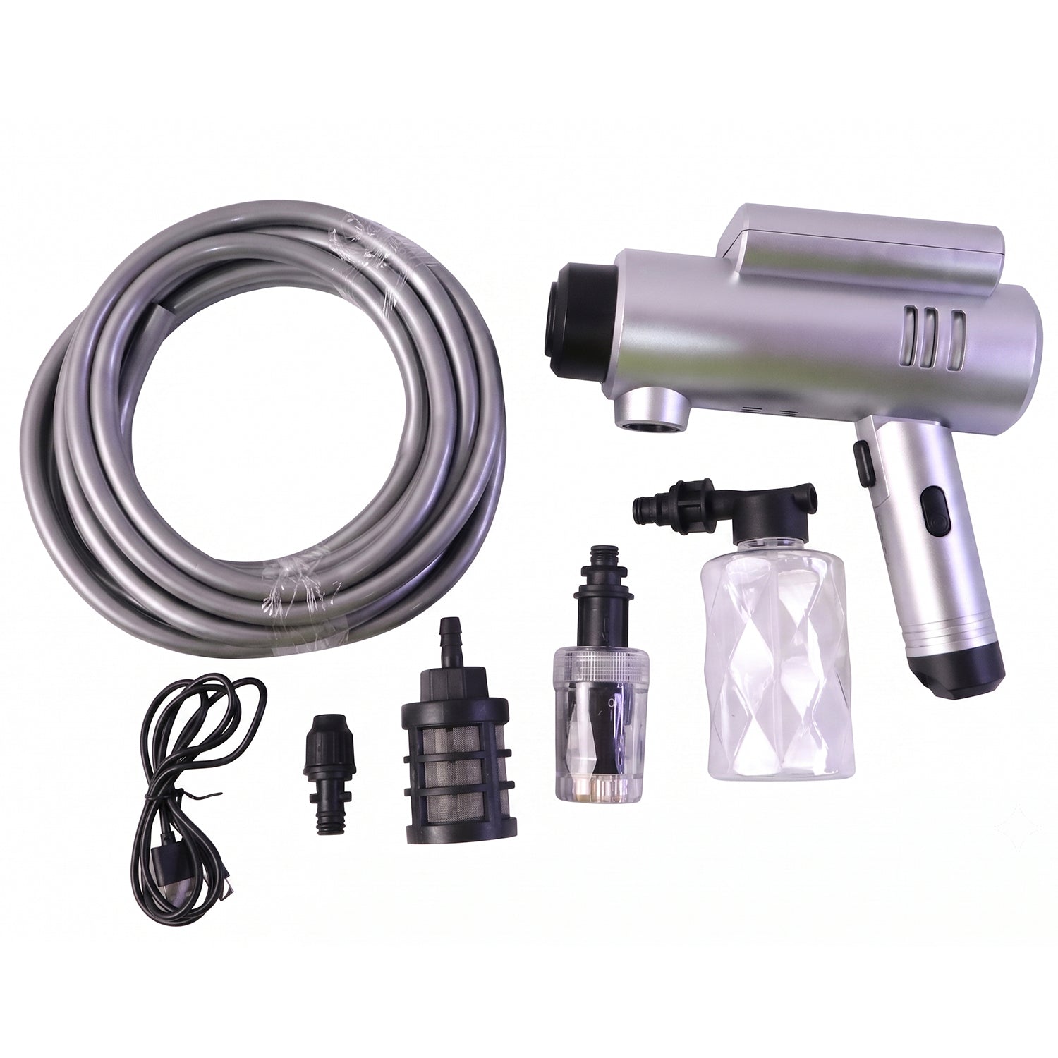 High Pressure Cordless Car Washer Gun Kit Portable With Hose Foam