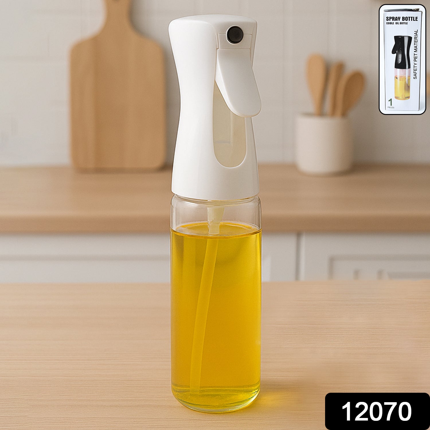 Plastic Oil Spray Bottle - Versatile Kitchen Gadgets (250 Ml Approx With White Box)