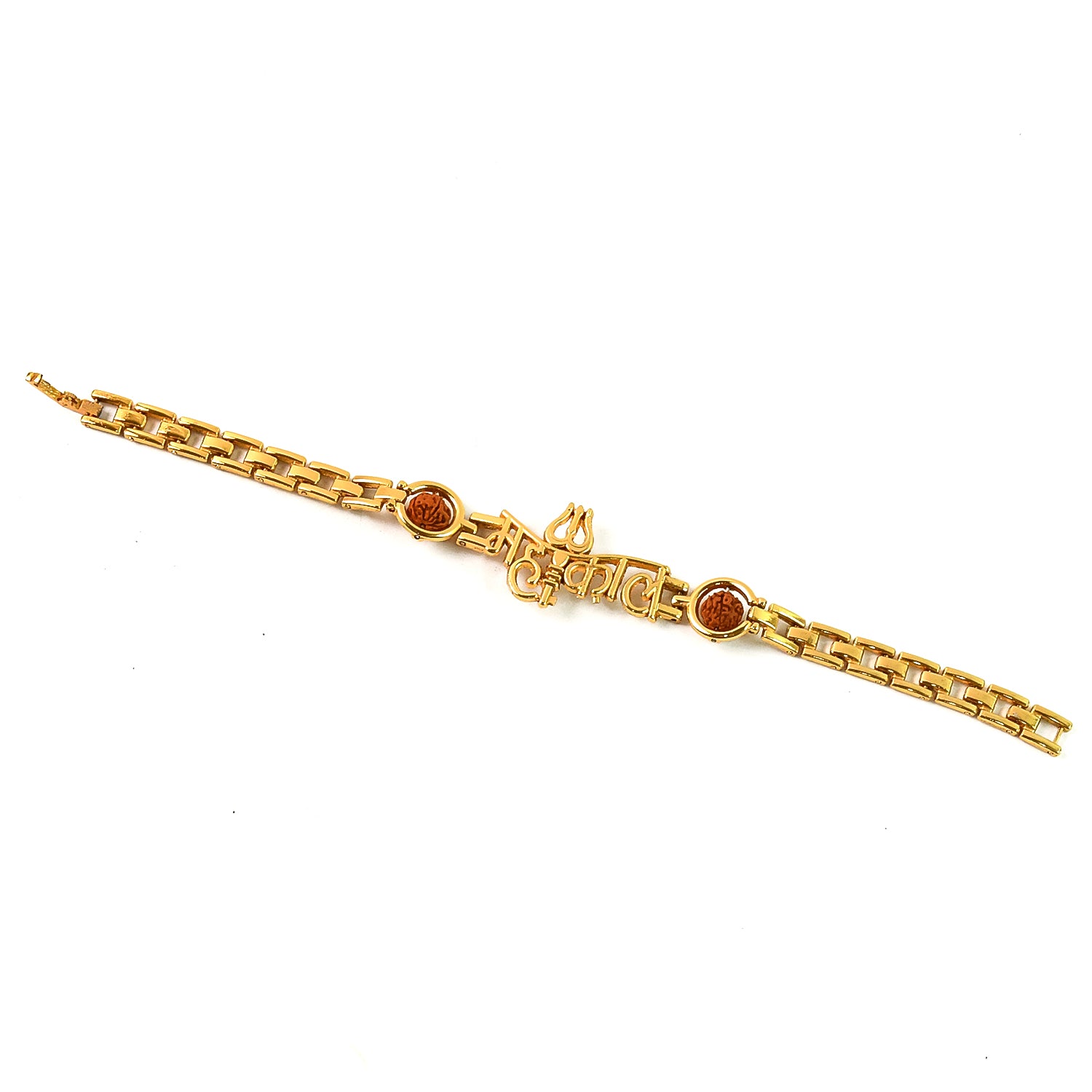 Mahakal Trishul Design Rudraksh Beads Bracelet Rakhi