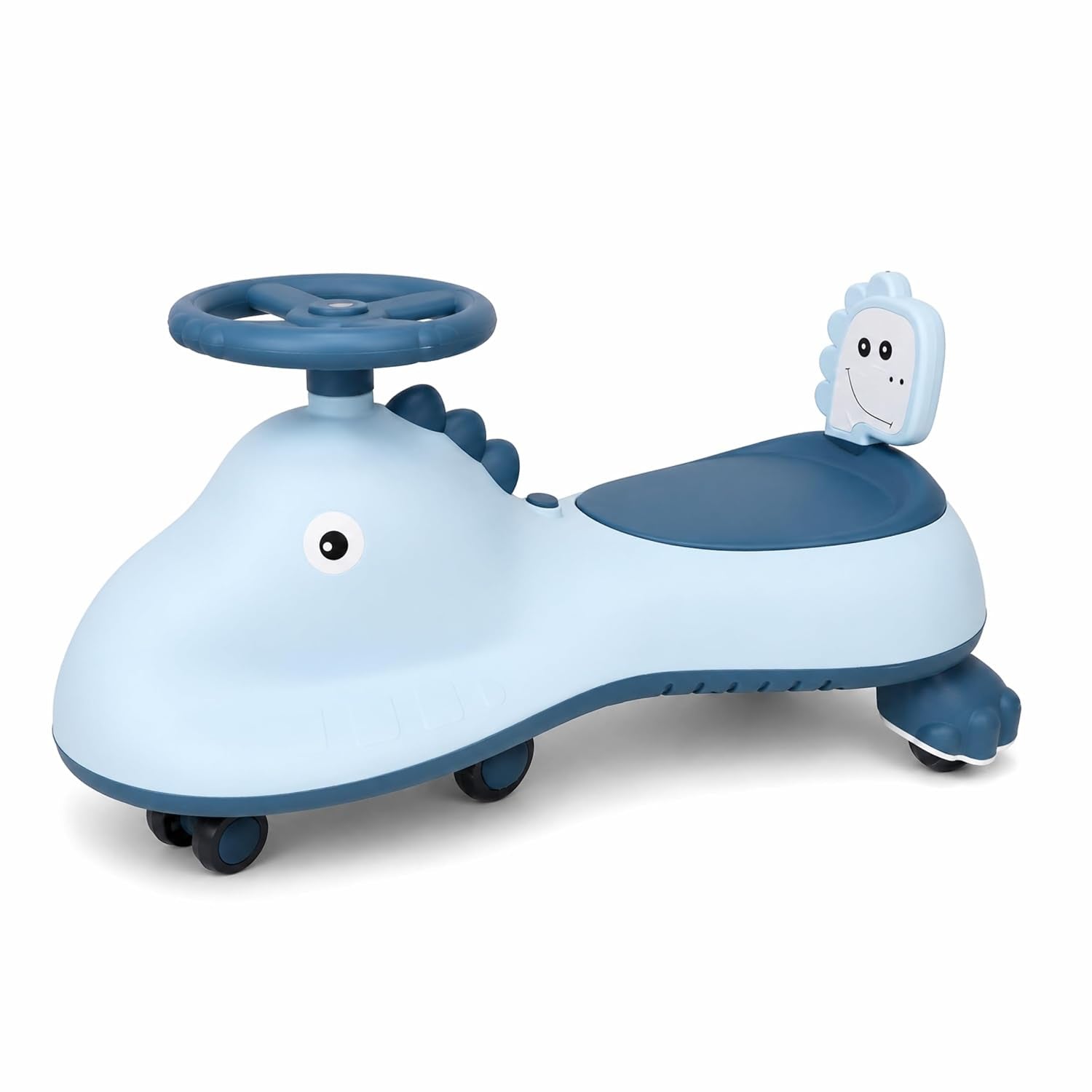 Kids Swing Car Ride On Toy With Music Blue Shark Design Magic Twist Car (1 Pc)