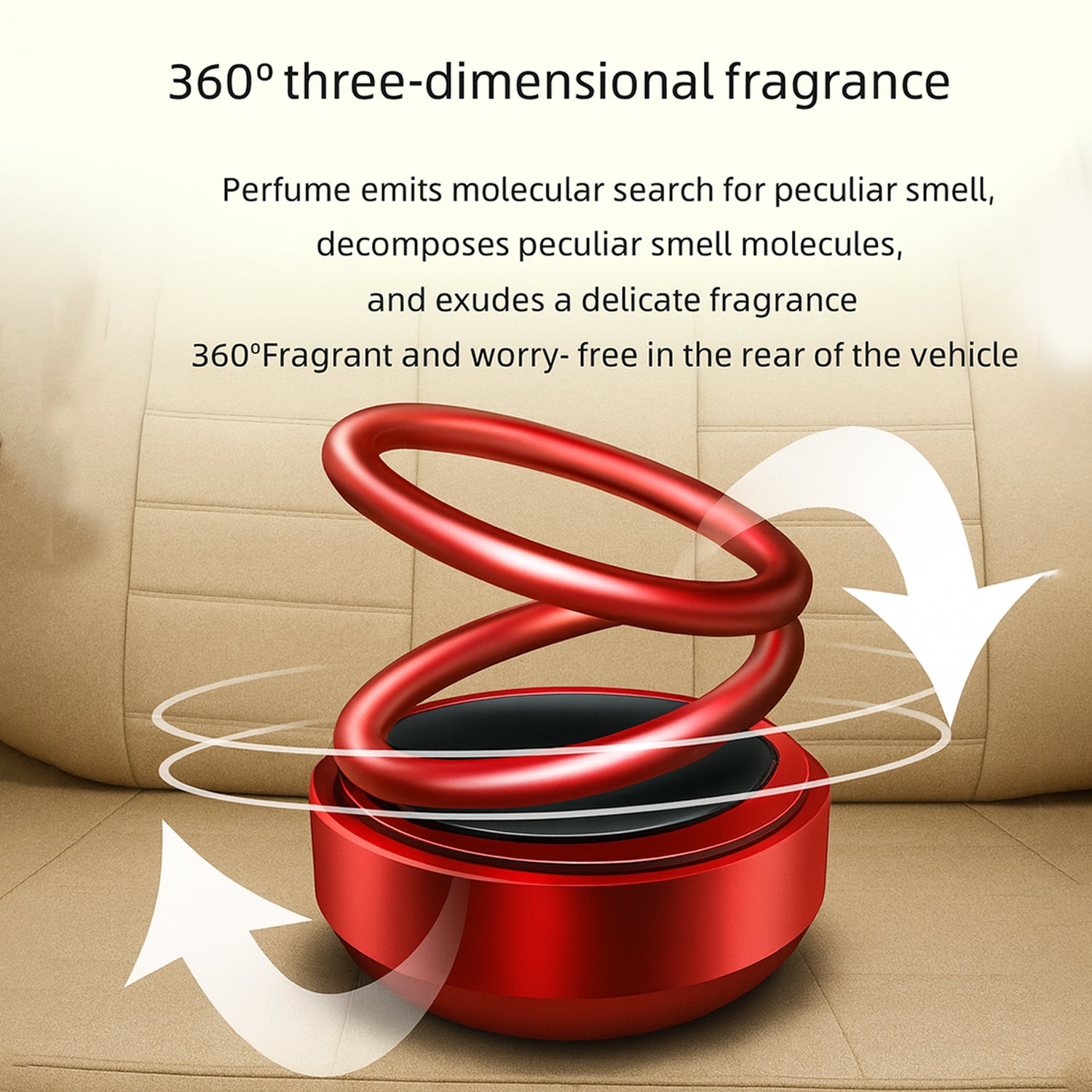 Small Solar Car Aroma Air Freshener (1 Pc)