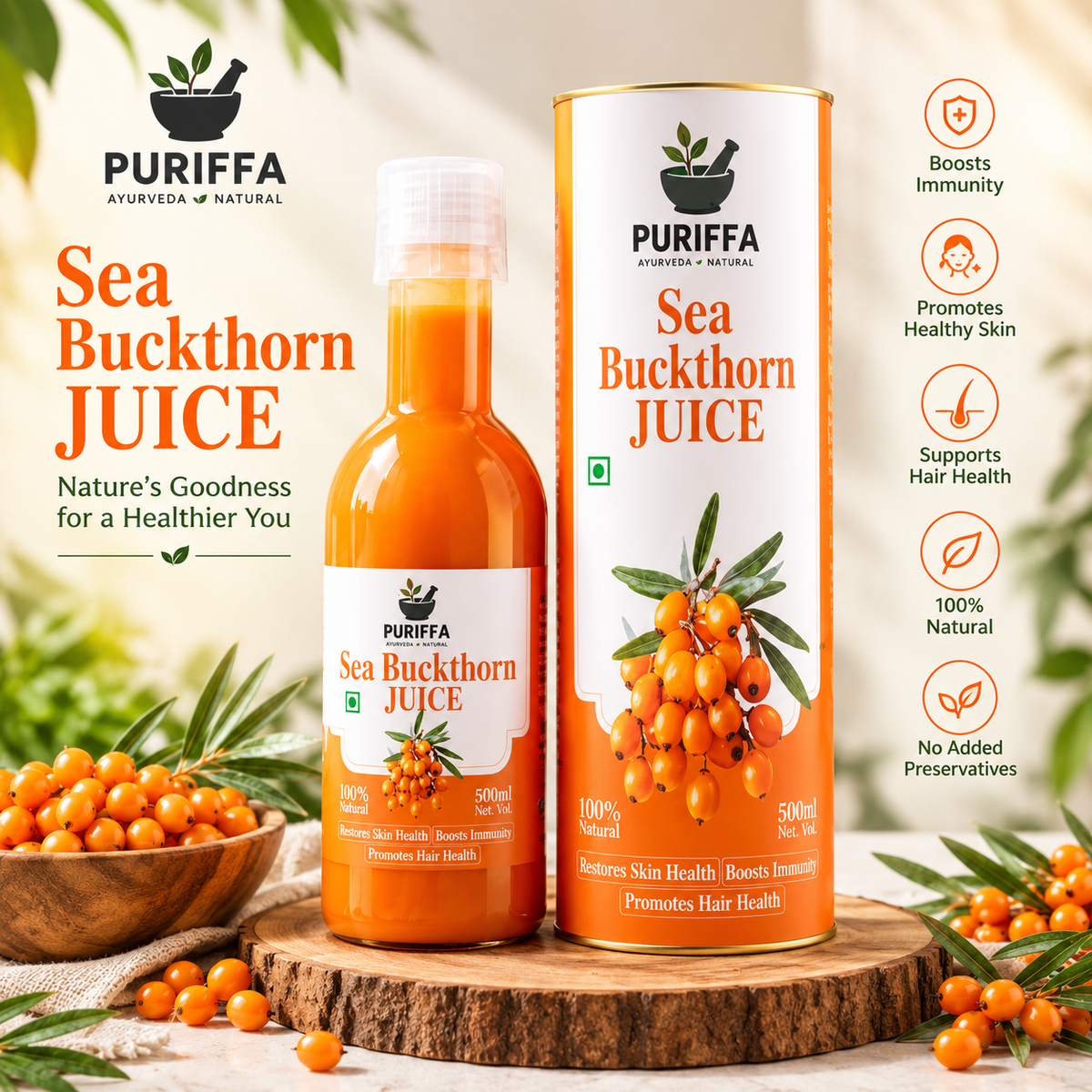 PURIFFA Sea Buckthorn Juice 500ml