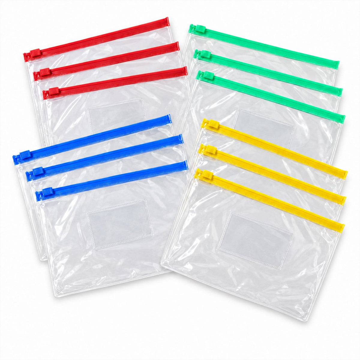 Reusable Transparent Zipper Storage Pouches For Stationery And Office Organizing
