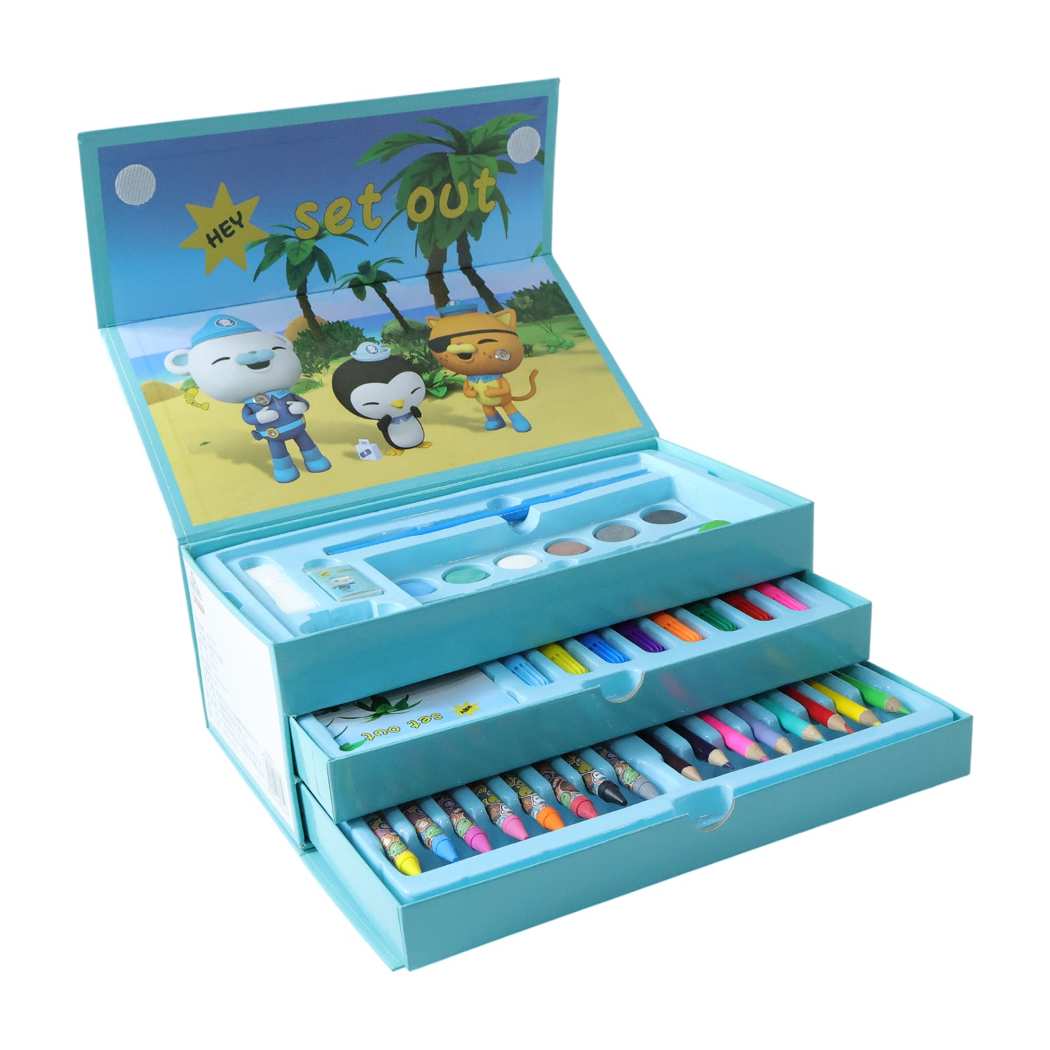 Drawing Kit Box For Kids With Colors Tools (1 Pc)