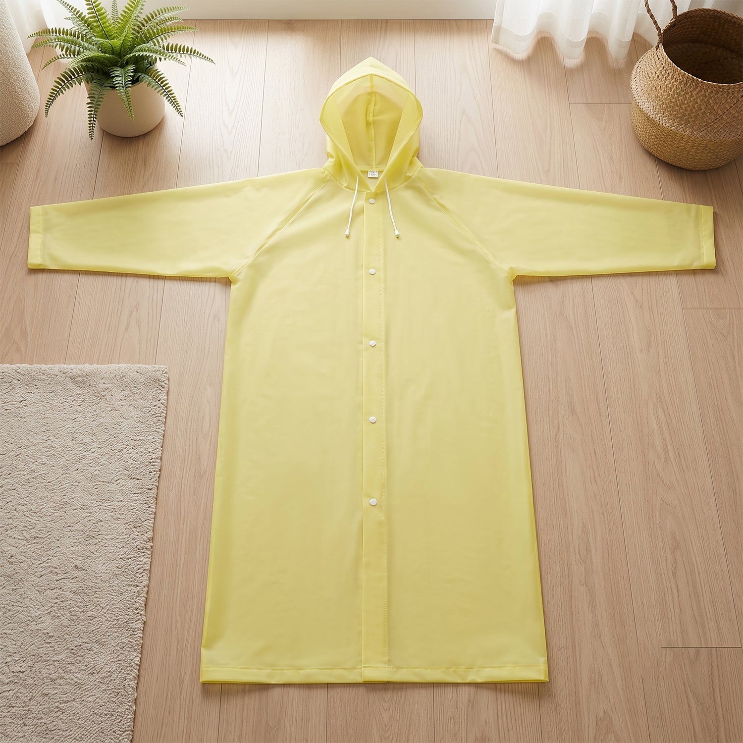 Eva Rain Coat  Lightweight Hooded Design For Monsoon