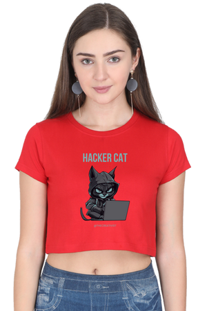 HACKER CAT CROP TOP