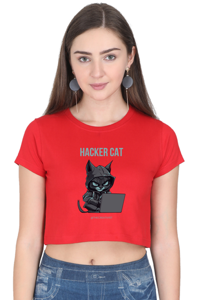 HACKER CAT CROP TOP