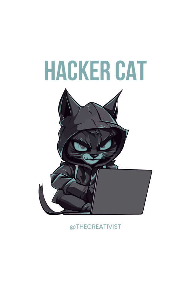 HACKER CAT OVERSIZED TSHIRT