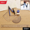 8 In 1 Geometry Stationery Set With Compass Rulers And Drawing Tools Kit (1 Set)
