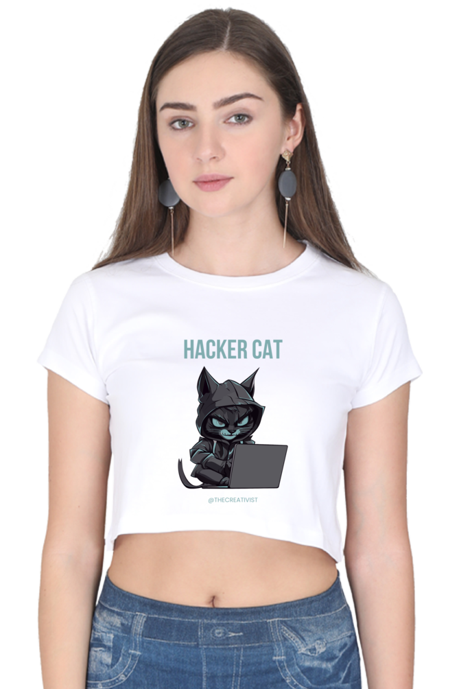 HACKER CAT CROP TOP