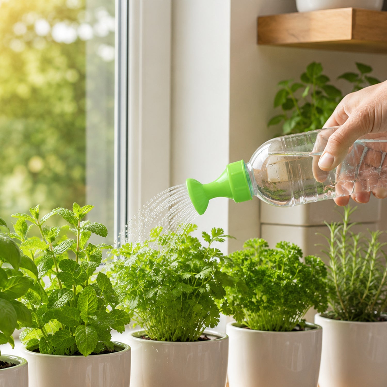 Plastic Bottle Garden Watering Sprinkler Nozzle For Indoor Outdoor Plants (2 Pcs)