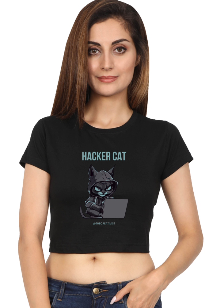 HACKER CAT CROP TOP