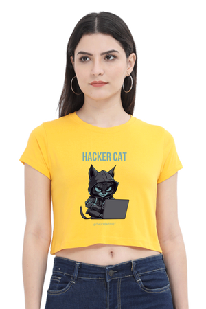 HACKER CAT CROP TOP