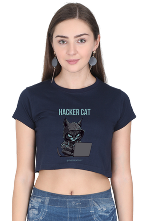 HACKER CAT CROP TOP