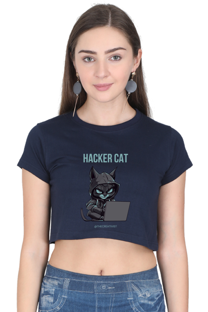 HACKER CAT CROP TOP