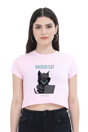 HACKER CAT CROP TOP