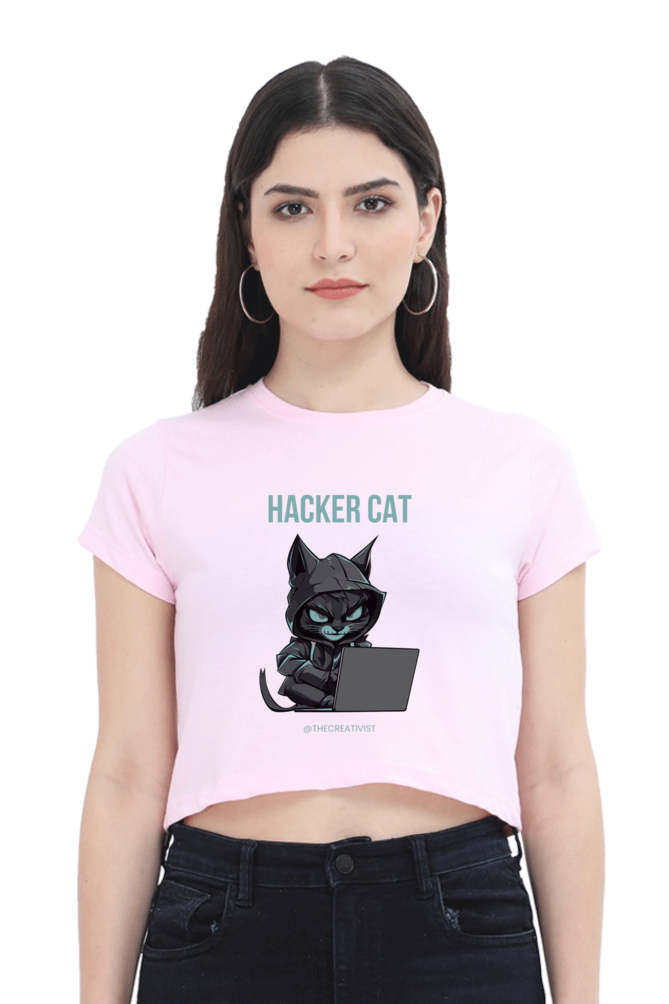 HACKER CAT CROP TOP