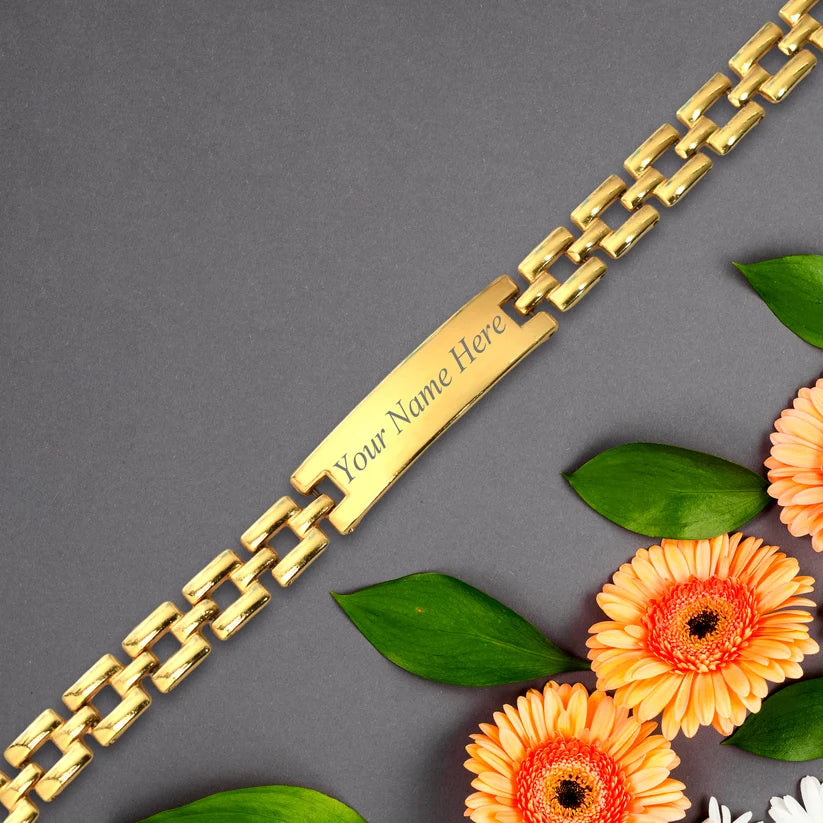 Golden Personalized Rakhi