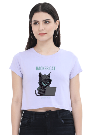 HACKER CAT CROP TOP