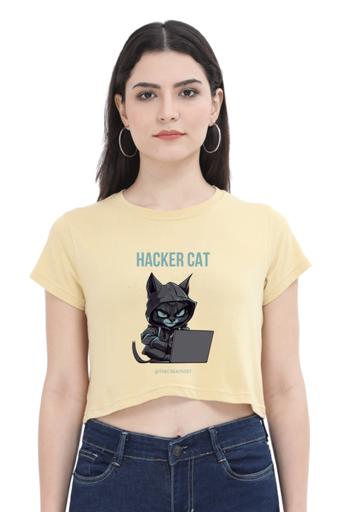 HACKER CAT CROP TOP