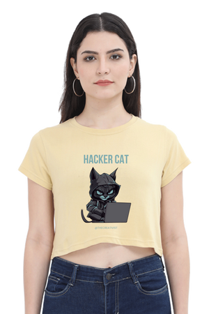 HACKER CAT CROP TOP