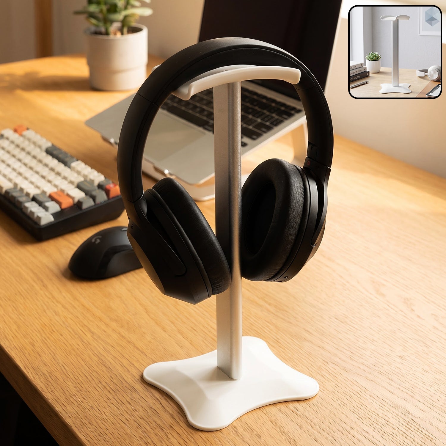 Desktop Headphone Stand Holder With Stable Base For Gaming Headset (1 Pc)