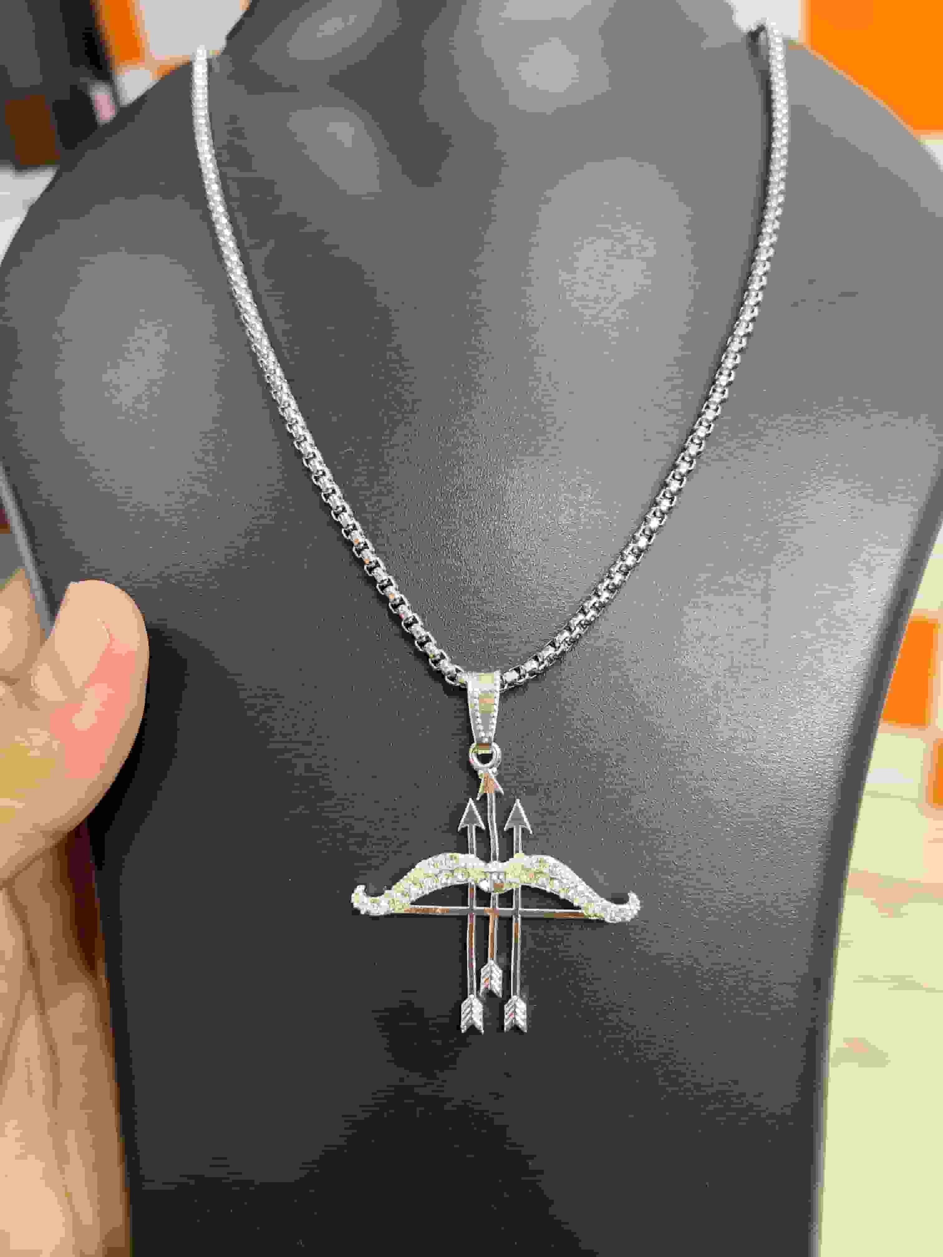 Ram Dhanush Silver Pendant Chain