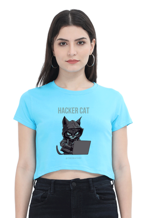 HACKER CAT CROP TOP