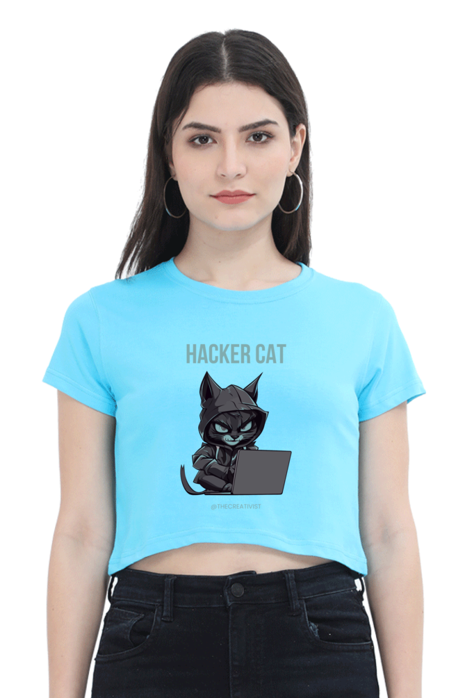 HACKER CAT CROP TOP