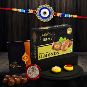 (K1_516_ca32) Rakhi Combo  Chocolate Almonds 32gm Rakhi  Chocolate For Brother  Fancy Rakhis For Men Stylish  Rakhi With Gift  Rakhi Combo  Set Of 1  Chocolate