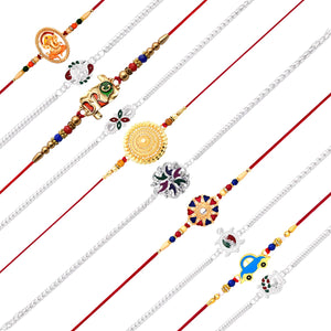 Fancy Traditional Rakhi Combo Set For Brobrotherbhaiyabhaikidsbhabhi Rakshabandan - (Pack Of 12)