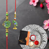Blue Beads Evil Eye Rakhi For Bhai And Bhabhi  Rakhi For Bhaiya And Bhabhi  Lumba Rakhi For Bhabhi  Rakhi Combo For Bhai And Bhabhi (K1_456)