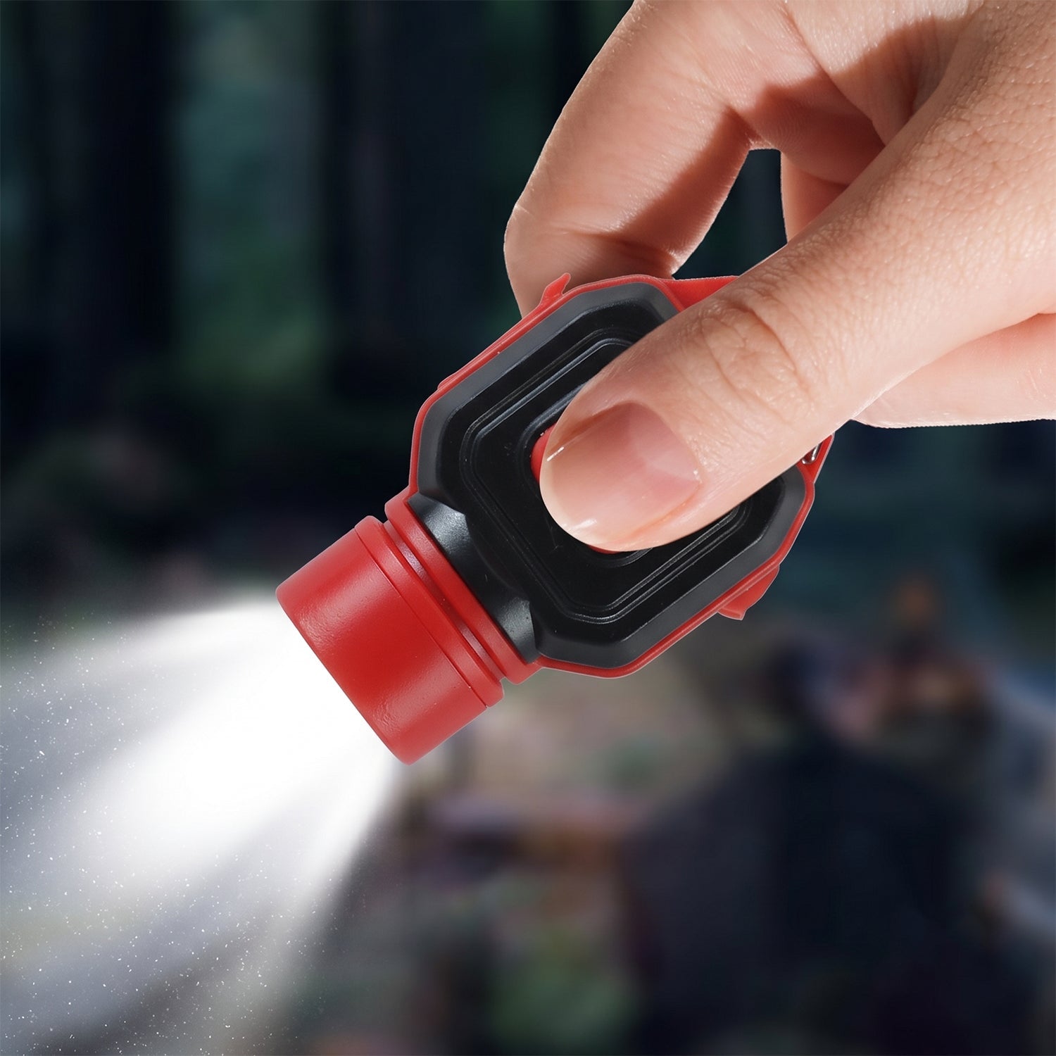 5 Mode Mini Cob Led Keychain Flashlight With Carabiner Clip (1 Pc)