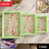 Supermom Floral Printed Multipurpose Serving Tray Set (3 Pc Set)